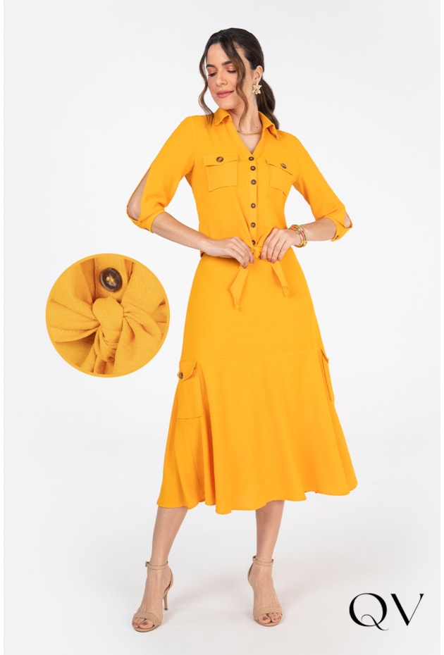 CONJUNTO CREPE GODÊ AMARELO - VIA TOLENTINO CONJUNTO CREPE GODÊ AMARELO - VIA TOLENTINO