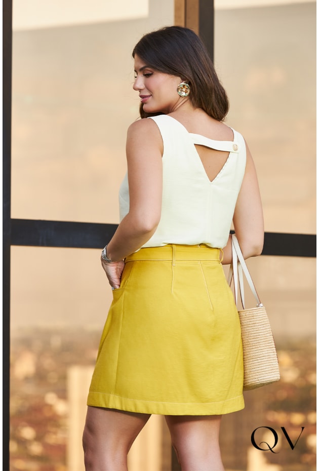 CONJUNTO CURTO BICOLOR AMARELO - LUZIA FAZZOLLI CONJUNTO CURTO BICOLOR AMARELO - LUZIA FAZZOLLI