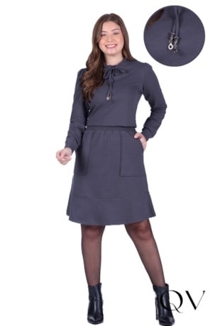 CONJUNTO CURTO EM MOLECOTTON CINZA - HAPUK