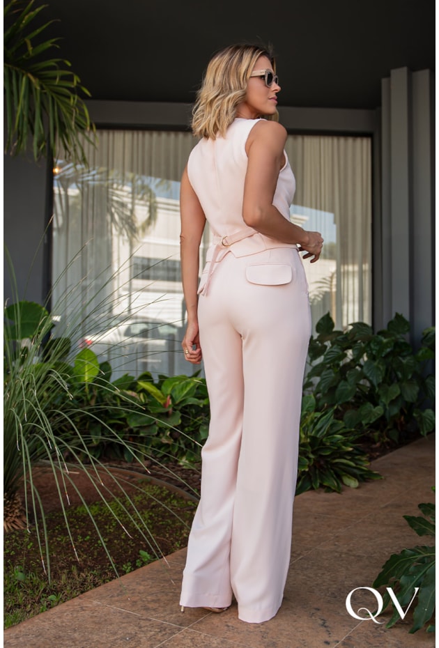 CONJUNTO EM ALFAIATARIA POLIÉSTER ROSE - LUZIA FAZZOLLI CONJUNTO EM ALFAIATARIA POLIÉSTER ROSE - LUZIA FAZZOLLI