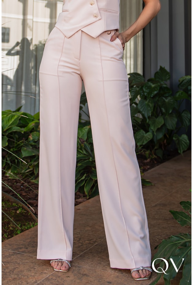 CONJUNTO EM ALFAIATARIA POLIÉSTER ROSE - LUZIA FAZZOLLI CONJUNTO EM ALFAIATARIA POLIÉSTER ROSE - LUZIA FAZZOLLI