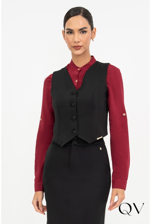 CONJUNTO EM ALFAIATARIA PRETO - VIA TOLENTINO