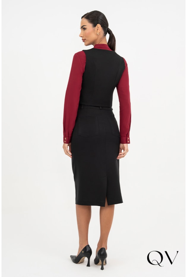 CONJUNTO EM ALFAIATARIA PRETO - VIA TOLENTINO CONJUNTO EM ALFAIATARIA PRETO - VIA TOLENTINO