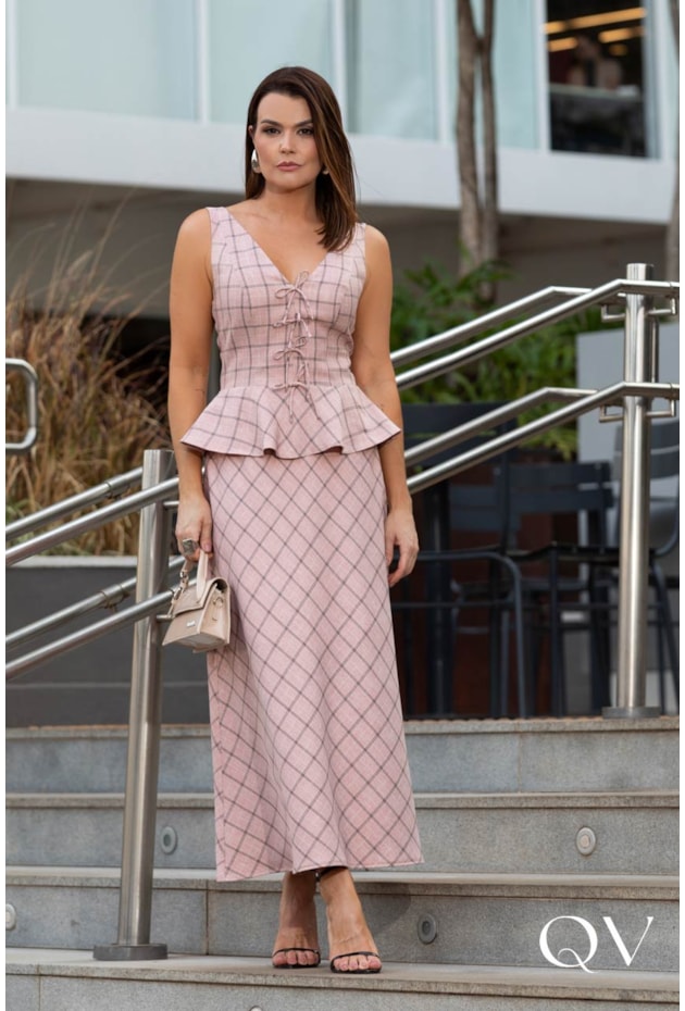 CONJUNTO EM ALFAIATARIA XADREZ - LUZIA FAZZOLLI CONJUNTO EM ALFAIATARIA XADREZ - LUZIA FAZZOLLI