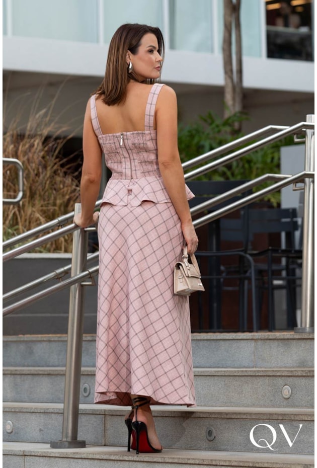 CONJUNTO EM ALFAIATARIA XADREZ - LUZIA FAZZOLLI CONJUNTO EM ALFAIATARIA XADREZ - LUZIA FAZZOLLI