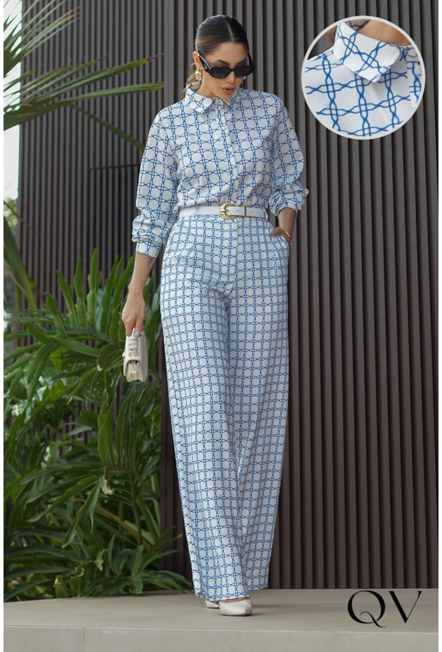 CONJUNTO EM CREPE ESTAMPADO - LUZIA FAZZOLLI CONJUNTO EM CREPE ESTAMPADO - LUZIA FAZZOLLI