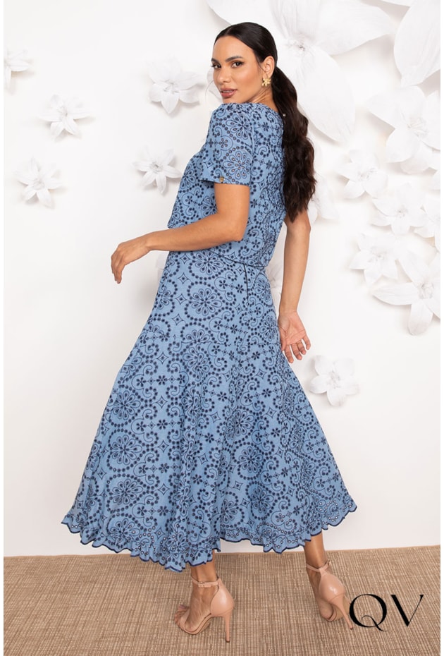 CONJUNTO EM LAISE AZUL - LEKAZIS CONJUNTO EM LAISE AZUL - LEKAZIS