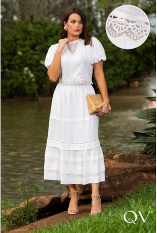 CONJUNTO EM LINHO MISTO COM ENTREMEIOS OFF - LUZIA FAZZOLLI