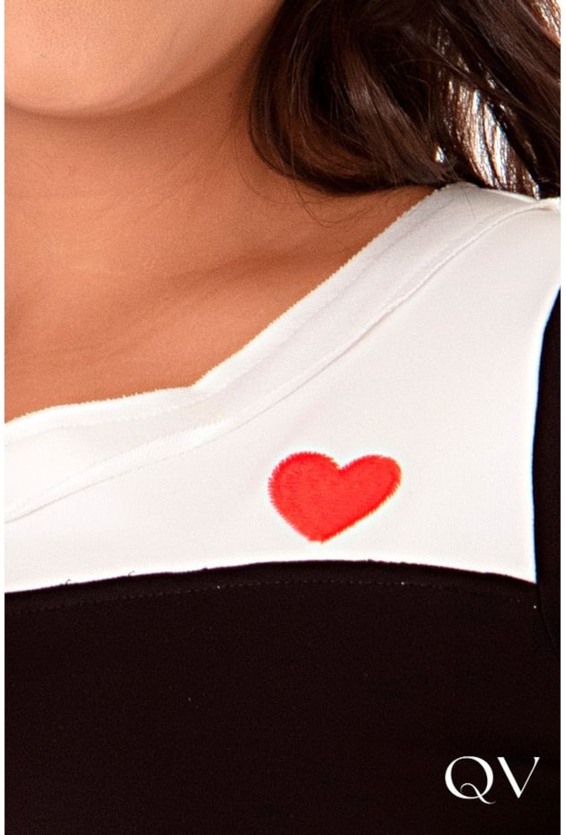 CONJUNTO EM MALHA DETALHE CORAÇÃO PRETO - HAPUK CONJUNTO EM MALHA DETALHE CORAÇÃO PRETO - HAPUK