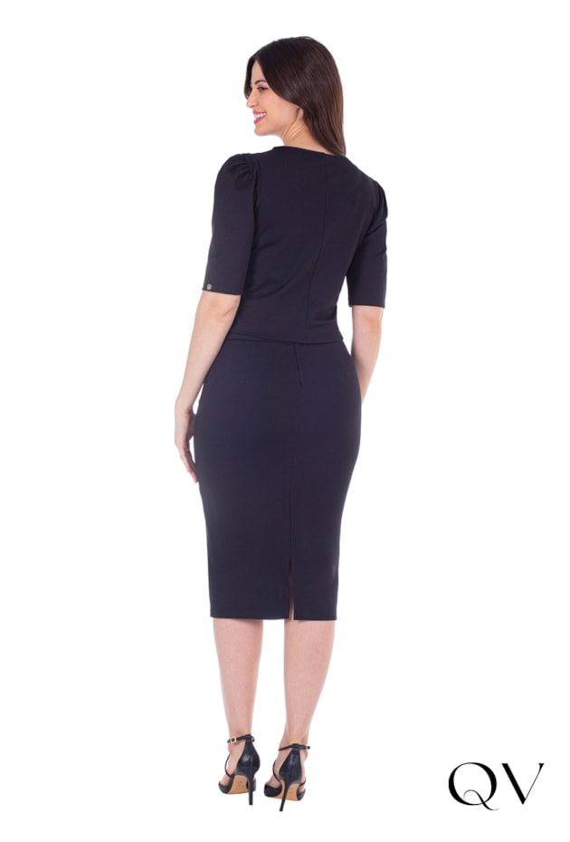 CONJUNTO EM MALHA ESTRUTURADA PRETO - HAPUK CONJUNTO EM MALHA ESTRUTURADA PRETO - HAPUK