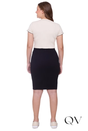 CONJUNTO EM MALHA TEXTURIZADA COM PONTEIRAS BEGE - HAPUK