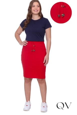 CONJUNTO EM MALHA TEXTURIZADA COM PONTEIRAS MARINHO - HAPUK