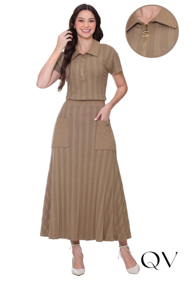 CONJUNTO EM MALHA TEXTURIZADA GOLA VERDE - HAPUK