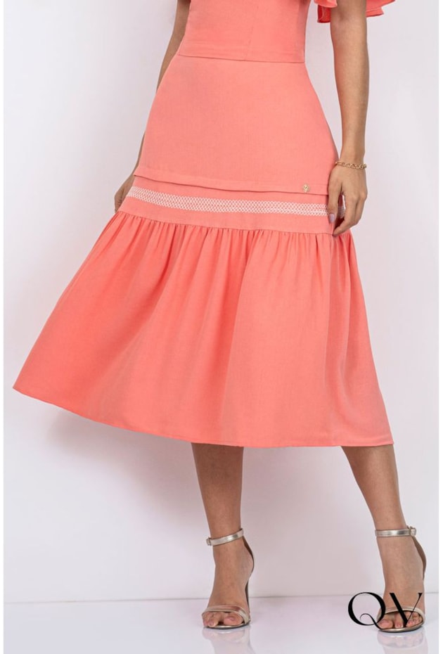 CONJUNTO EVASÊ BORDADO SALMÃO - VIA TOLENTINO CONJUNTO EVASÊ BORDADO SALMÃO - VIA TOLENTINO