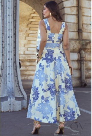 CONJUNTO EVASÊ EM JACQUARD ESTAMPADO - LUZIA FAZZOLLI