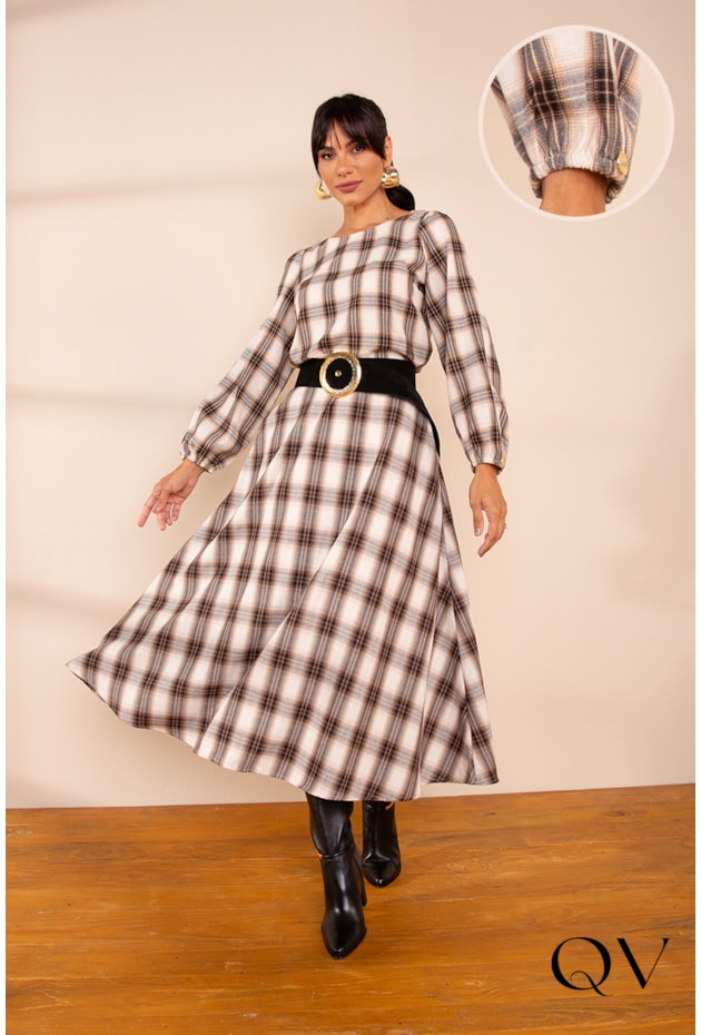 CONJUNTO FLANELADO XADREZ BEGE - LEKAZIS CONJUNTO FLANELADO XADREZ BEGE - LEKAZIS