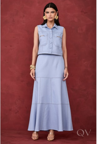 CONJUNTO GODÊ EM LINHO AZUL - ARTSY