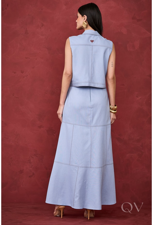 CONJUNTO GODÊ EM LINHO AZUL - ARTSY