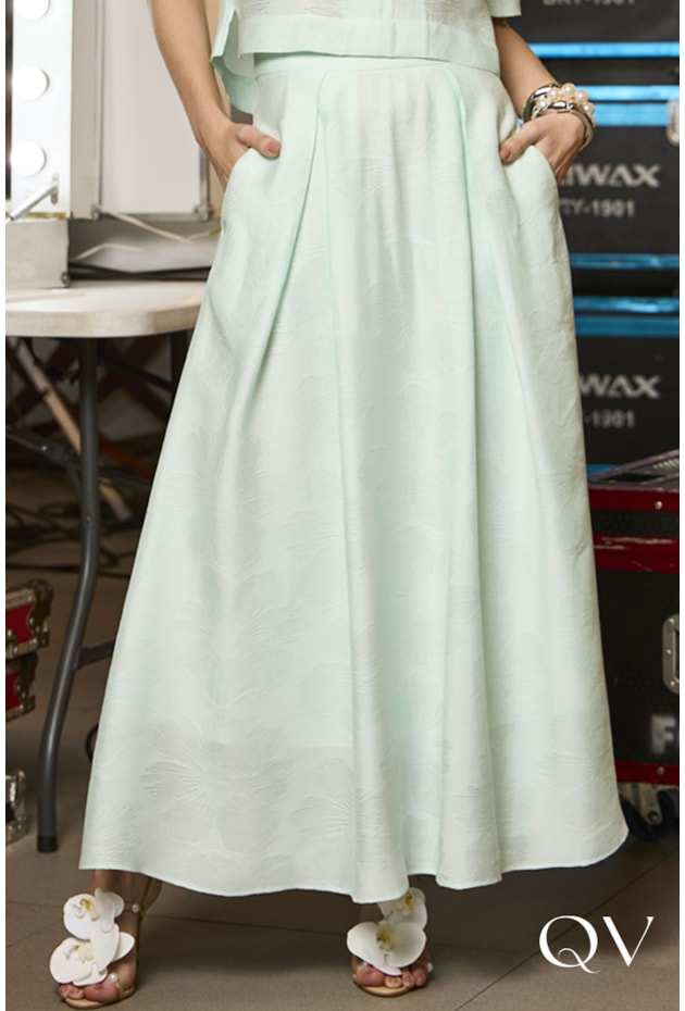 CONJUNTO JACQUARD COM STRASS VERDE - LUZIA FAZZOLLI CONJUNTO JACQUARD COM STRASS VERDE - LUZIA FAZZOLLI