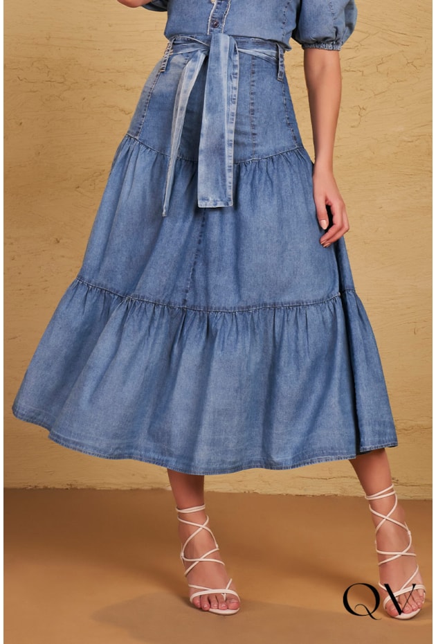 CONJUNTO JEANS BORDADO PÉROLAS - FASCÍNIUS CONJUNTO JEANS BORDADO PÉROLAS - FASCÍNIUS