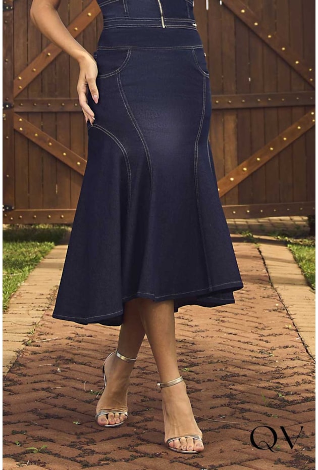 CONJUNTO JEANS DETALHE RECORTES E ZÍPER FRONTAL - VIA TOLENTINO CONJUNTO JEANS DETALHE RECORTES E ZÍPER FRONTAL - VIA TOLENTINO