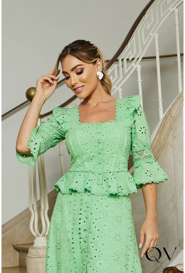 CONJUNTO LAISE MAXI MIDI VERDE - DOCE MARIA