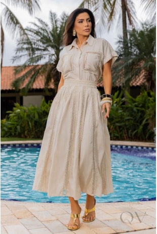 CONJUNTO LINHO DETALHE ENTREMEIO - LUZIA FAZZOLLI