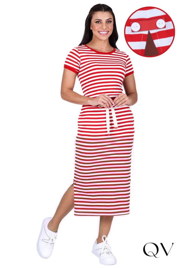 CONJUNTO LISTRADO COM AMARRAÇÃO VERMELHO - HAPUK CONJUNTO LISTRADO COM AMARRAÇÃO VERMELHO - HAPUK