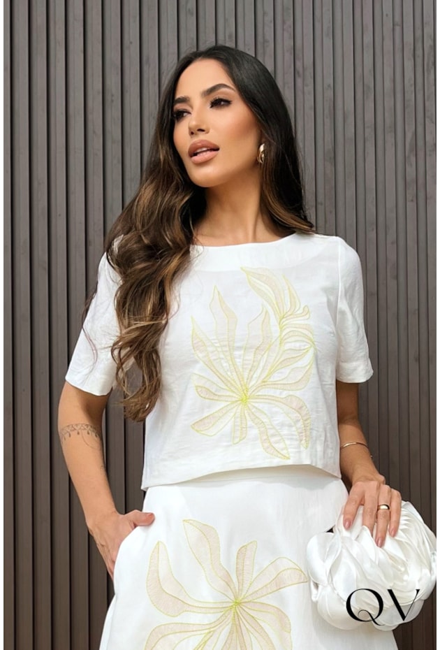 CONJUNTO LONGO BORDADO OFF - LUZIA FAZZOLLI CONJUNTO LONGO BORDADO OFF - LUZIA FAZZOLLI