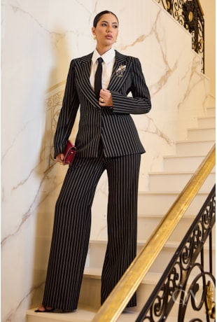 CONJUNTO LONGO EM ALFAIATARIA RISCA DE GIZ - LUZIA FAZZOLLI