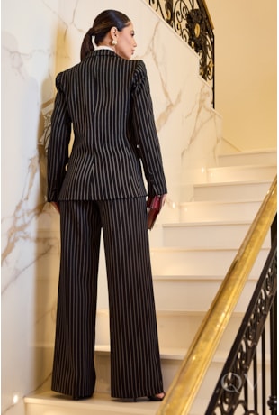 CONJUNTO LONGO EM ALFAIATARIA RISCA DE GIZ - LUZIA FAZZOLLI