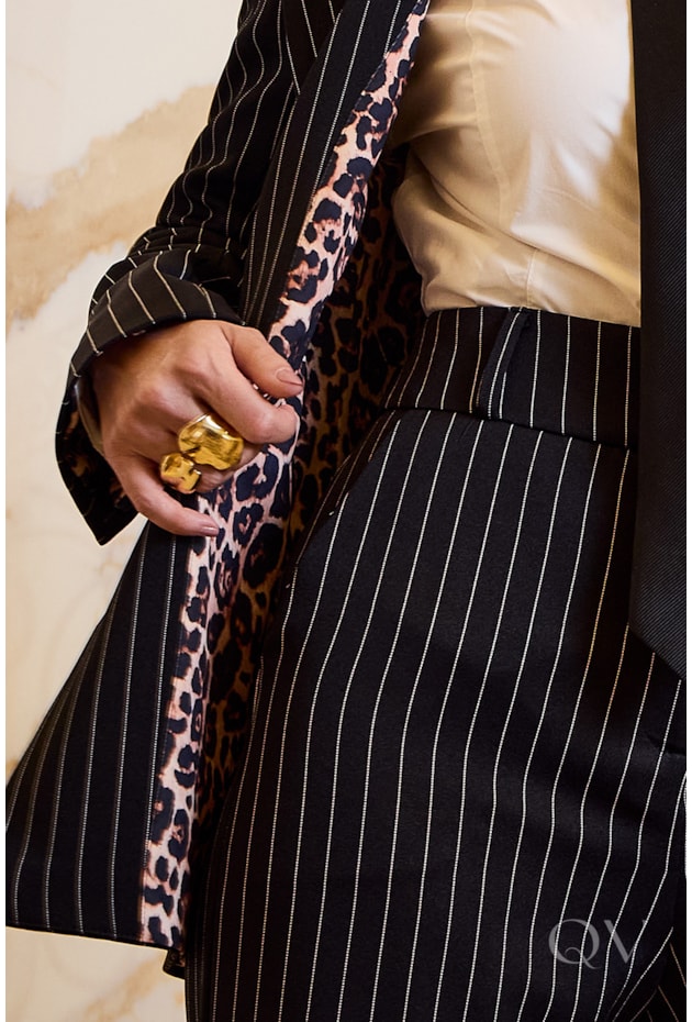 CONJUNTO LONGO EM ALFAIATARIA RISCA DE GIZ - LUZIA FAZZOLLI