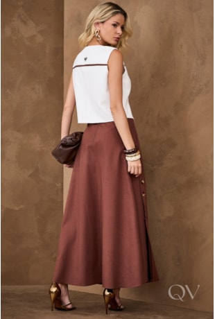 CONJUNTO LONGO EM LINHO MARROM - ARTSY