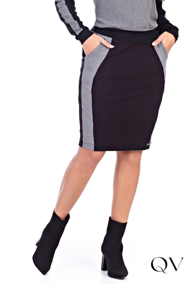 CONJUNTO MALHA CANELADA RECORTES PRETO - HAPUK CONJUNTO MALHA CANELADA RECORTES PRETO - HAPUK