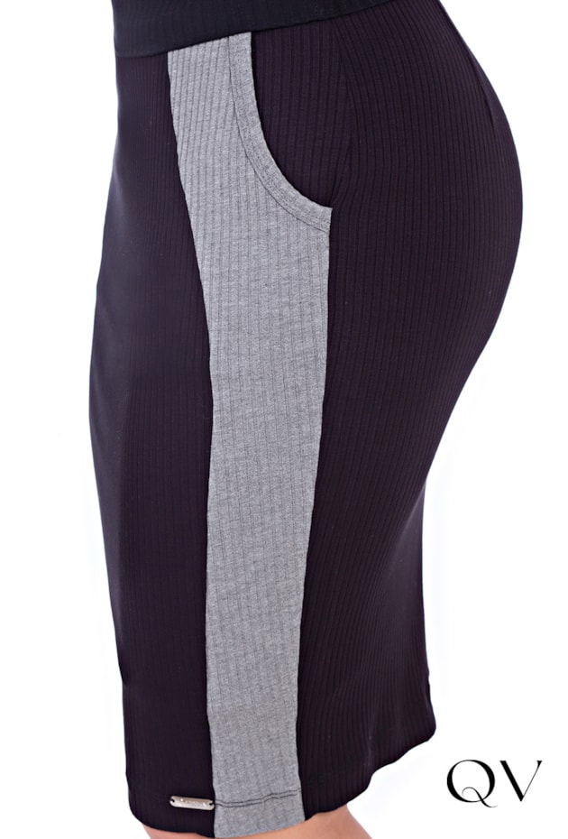 CONJUNTO MALHA CANELADA RECORTES PRETO - HAPUK CONJUNTO MALHA CANELADA RECORTES PRETO - HAPUK