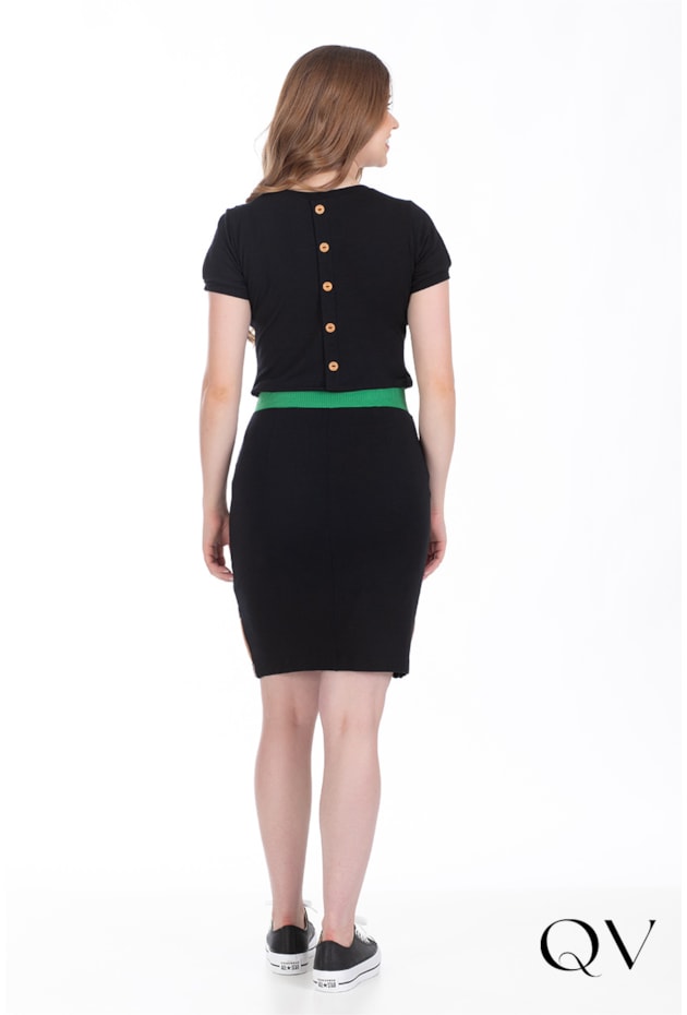 CONJUNTO MALHA COM BOTÕES PRETO - HAPUK CONJUNTO MALHA COM BOTÕES PRETO - HAPUK