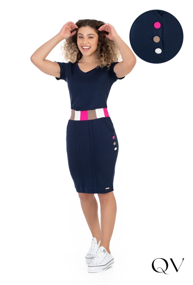 CONJUNTO MALHA CÓS COLOR MARINHO - HAPUK