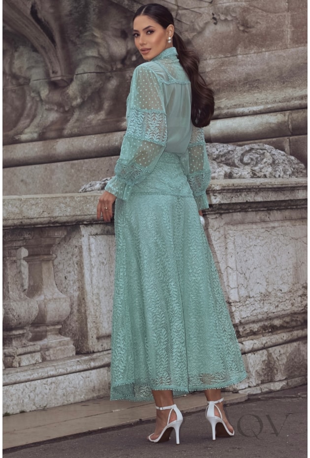 CONJUNTO MAXI MIDI EM RENDA VERDE - LUZIA FAZZOLLI