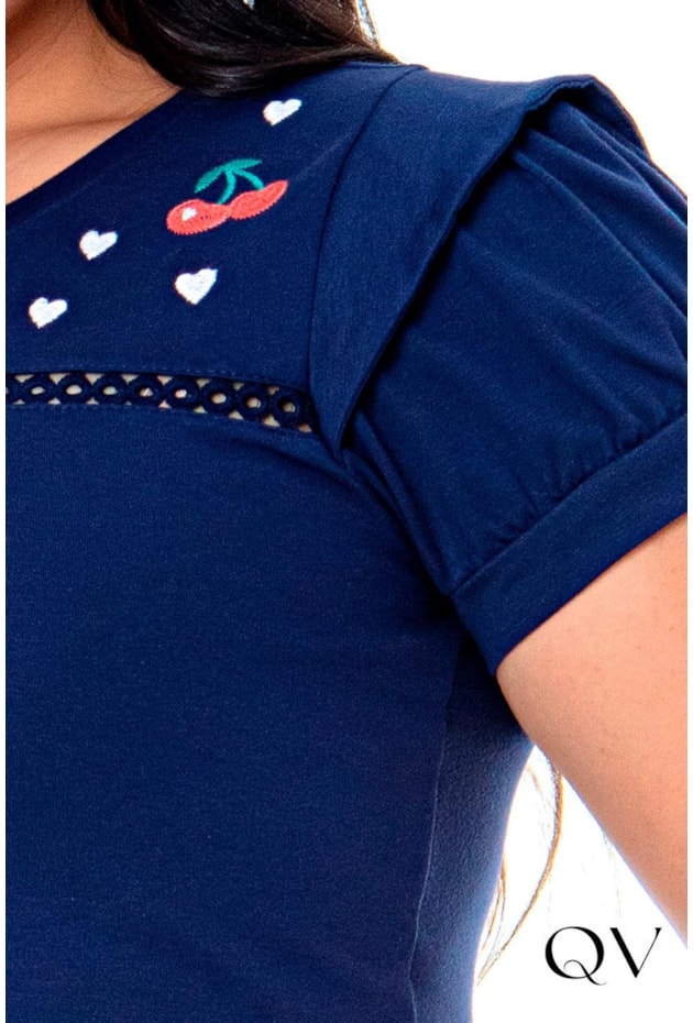 CONJUNTO MIDI COM BORDADO E GUIPPIR AZUL - HAPUK CONJUNTO MIDI COM BORDADO E GUIPPIR AZUL - HAPUK