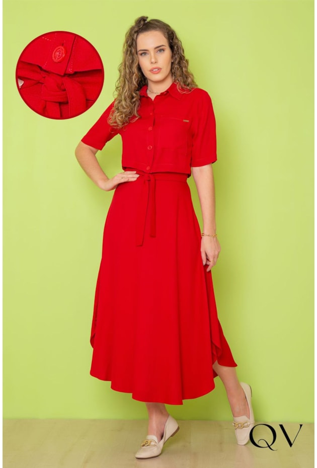 CONJUNTO MIDI CROPPED VERMELHO - PURO SHARMY CONJUNTO MIDI CROPPED VERMELHO - PURO SHARMY