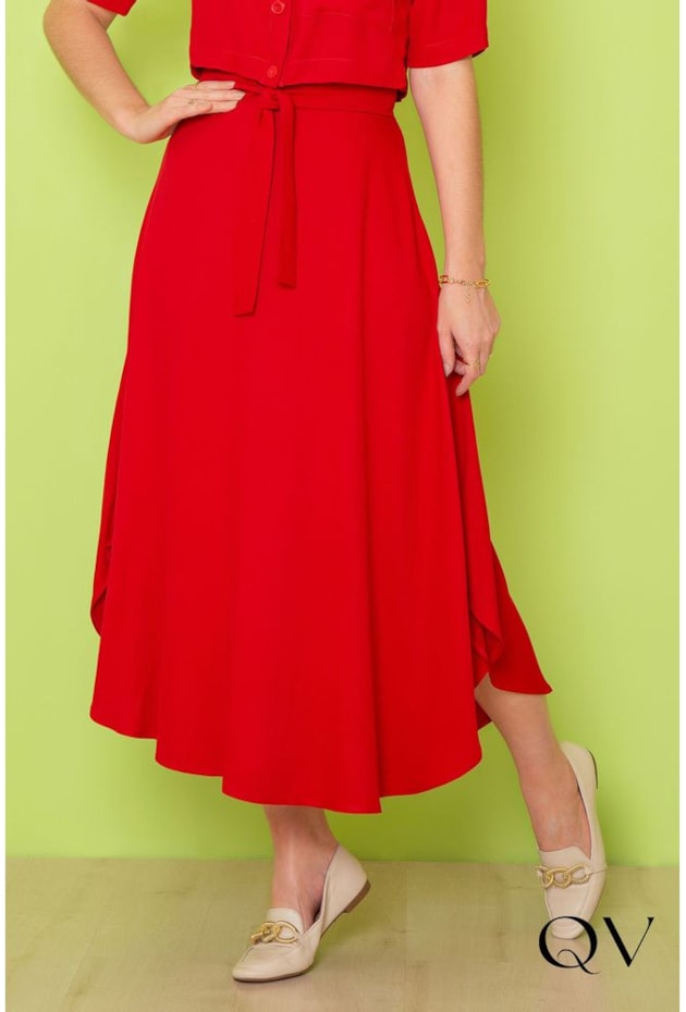CONJUNTO MIDI CROPPED VERMELHO - PURO SHARMY CONJUNTO MIDI CROPPED VERMELHO - PURO SHARMY