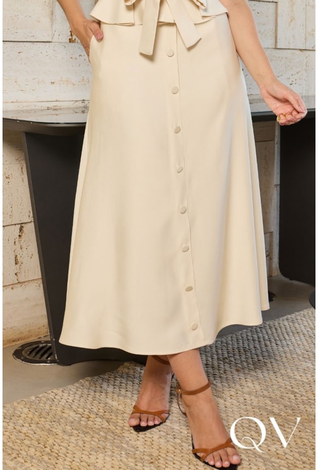 CONJUNTO MIDI EM ALFAIATARIA AVELÃ - DOCE MARIA