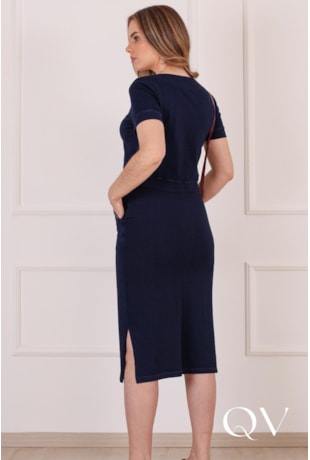 CONJUNTO MIDI EM ALGODÃO AZUL MARINHO - PURO SHARMY