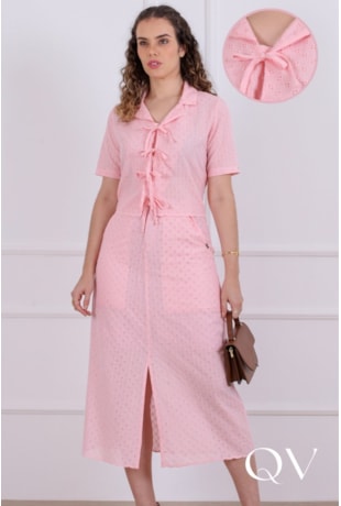 CONJUNTO MIDI EM LAISE ROSA - PURO SHARMY