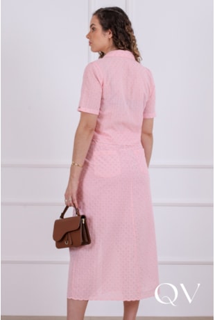 CONJUNTO MIDI EM LAISE ROSA - PURO SHARMY