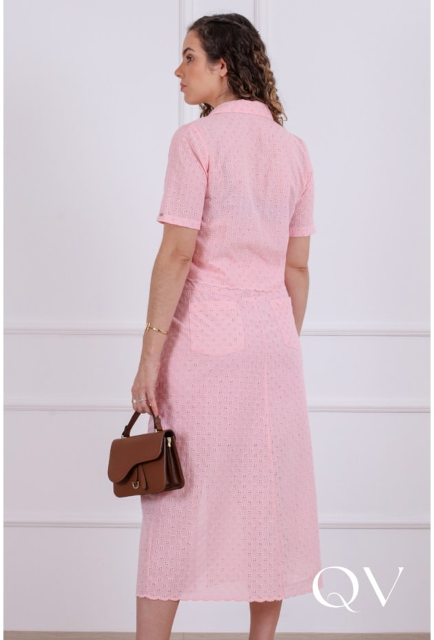 CONJUNTO MIDI EM LAISE ROSA - PURO SHARMY