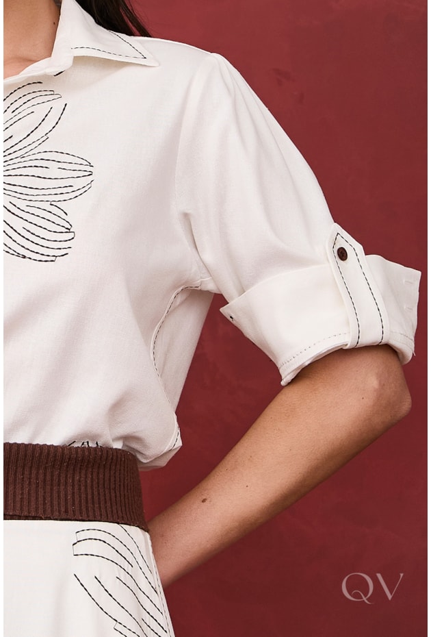 CONJUNTO MIDI EVASÊ EM LINHO OFF WHITE - ARTSY