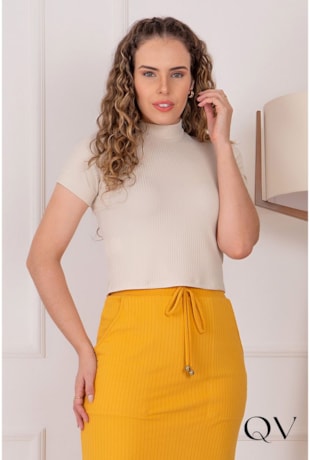 CONJUNTO MIDI MIX DE MALHAS AMARELO - PURO SHARMY