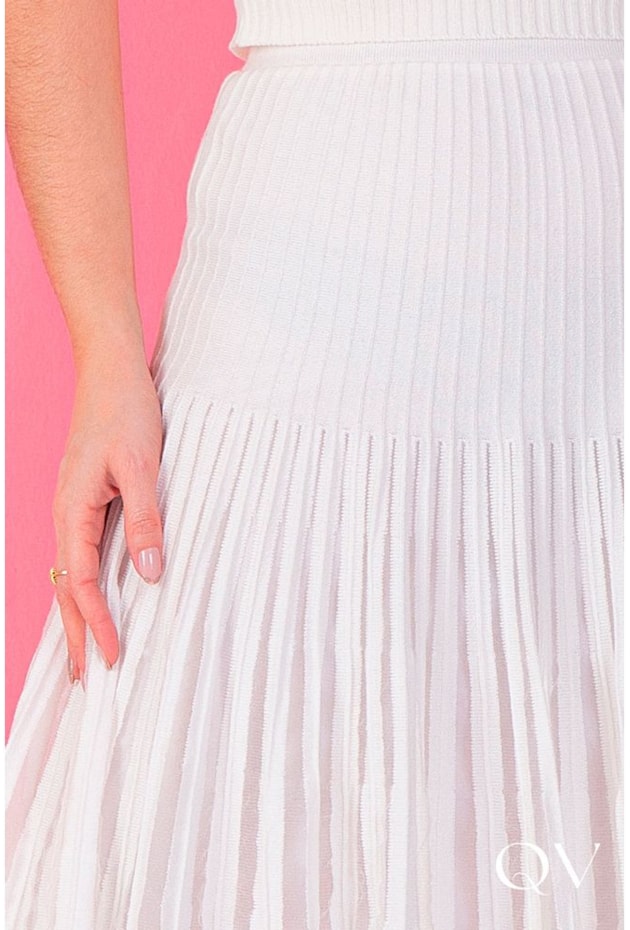 CONJUNTO MIDI TRICÔ BRANCO - PURO SHARMY CONJUNTO MIDI TRICÔ BRANCO - PURO SHARMY