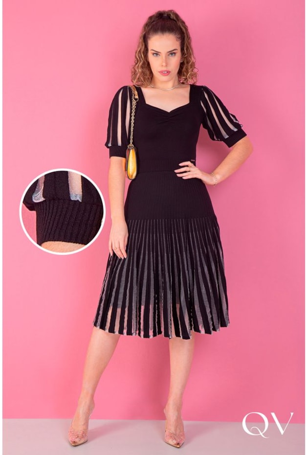 CONJUNTO MIDI TRICÔ PRETO - PURO SHARMY CONJUNTO MIDI TRICÔ PRETO - PURO SHARMY